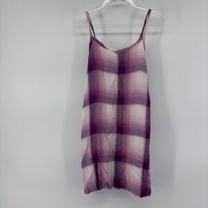 OshKosh‎ B'Gosh Girls Dress Size 7/7A Purple Plaid Sleeveless Casual Summer